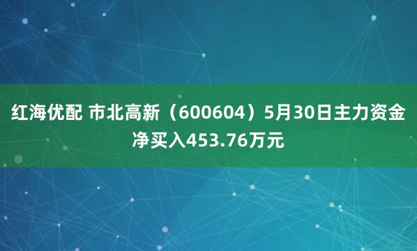红海优配 市北高新（600604）5月30日主力资金净买入453.76万元