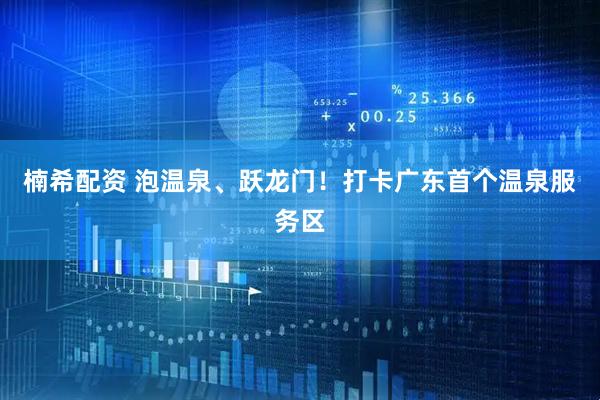 楠希配资 泡温泉、跃龙门！打卡广东首个温泉服务区