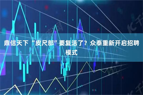 鼎信天下 “皮尺部”要复活了？众泰重新开启招聘模式