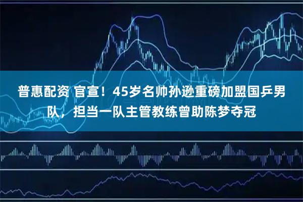 普惠配资 官宣！45岁名帅孙逊重磅加盟国乒男队，担当一队主管教练曾助陈梦夺冠